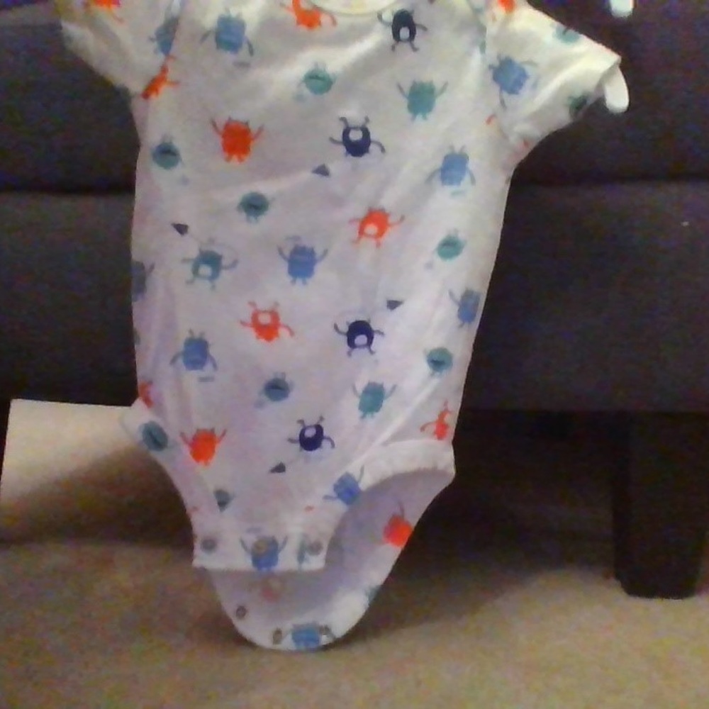 carter's 9mo rawr monster onesie